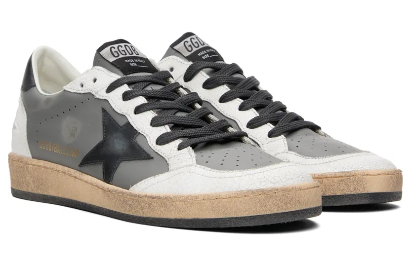 Golden Goose Gray & White Ball Star Sneakers (GMF00117.F002517.60324) (4)