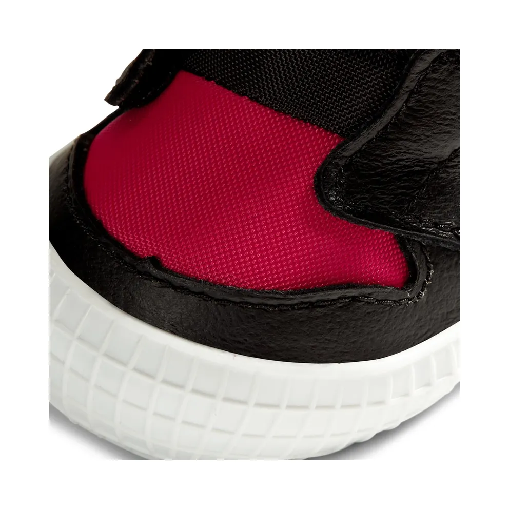 Jordan 1 Crib Bootie NC to Chi Leather Black/Dark Powder Blue-Gym Red (AT3745-046)