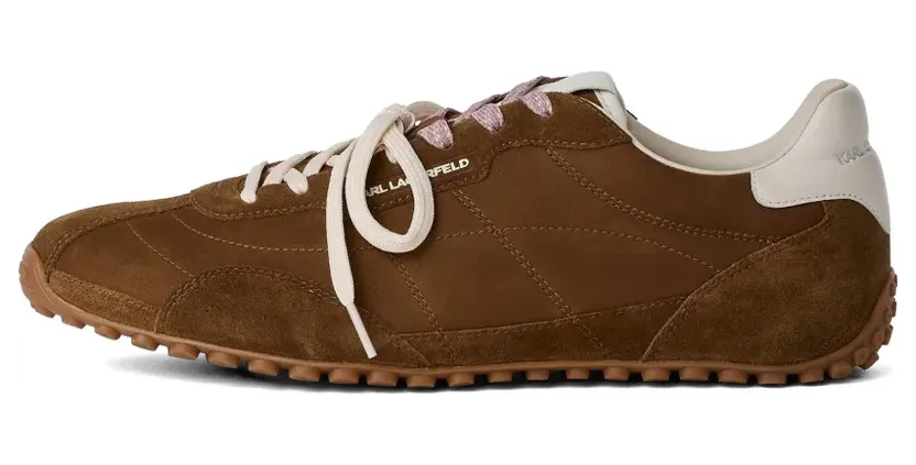 Karl Lagerfeld Astra Volley Sneakers aus Wildleder – Braun (KL55922L157)