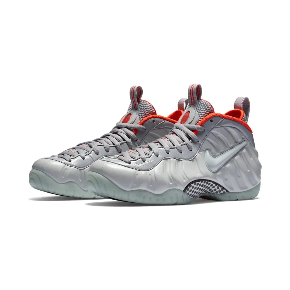 Nike Air Foamposite Pro Pure Platinum Pure Platinum/Pure Platinum-Wolf Grey-Bright Crimson (616750-003)