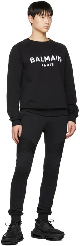 Balmain Black B-Bold Low-Top Sneakers (YM1VI277TPNS)