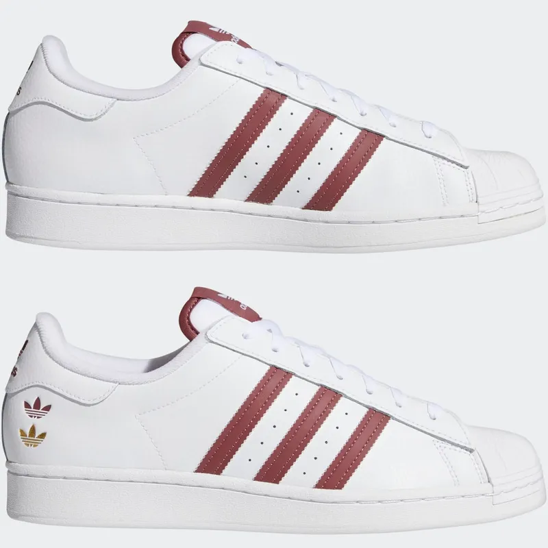 Adidas Superstar Cloud White / Burgundy / Gold Foil (GY0976)