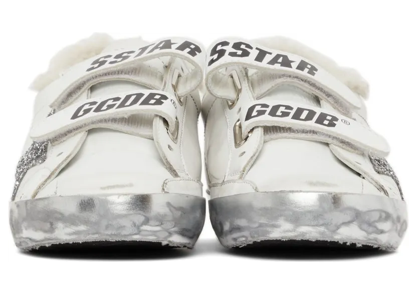 Golden Goose Shearling & Glitter Old School Sneakers (F00111.F000803.10224) (2)