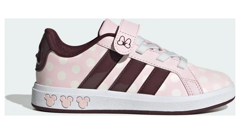 adidas Grand Court Disney Minnie Mouse Clear Pink Aurora Ruby Chalk White (JR8133)