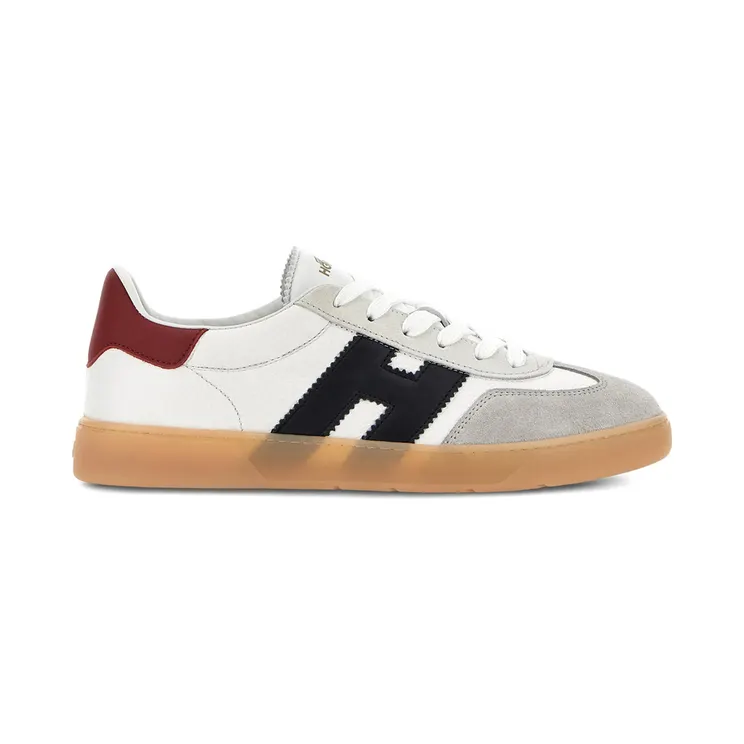Hogan Cool Logo-appliqué Leather “White/Black” (HXM6470FB60U WS826O)