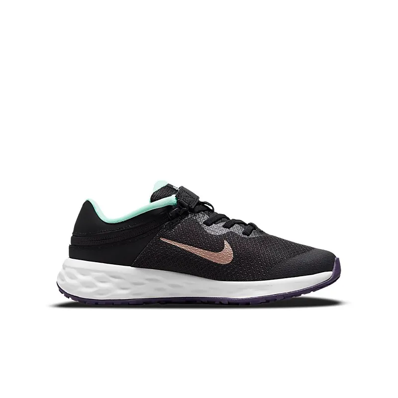 Nike Revolution 6 FlyEase Older Kids’ Easy On/Off Road Running Black 50% Sustainable Materials (DD1113-005)