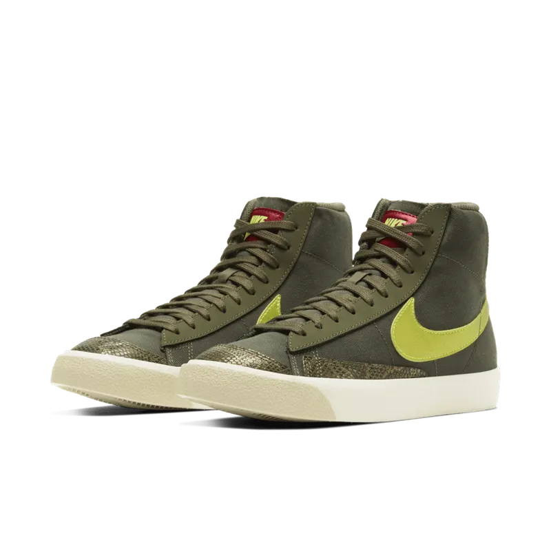 Nike Blazer Mid 77 Olive Snakeskin (W) Medium Olive/Lemon Venom-Fossil (CZ0462-200)