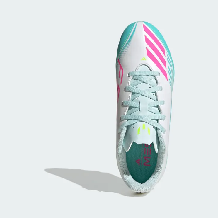 adidas F50 Messi Club Firm Ground / Multi Ground Football Boots Kids “Cloud White / Lucid Pink / Flash Aqua” (JQ0950)