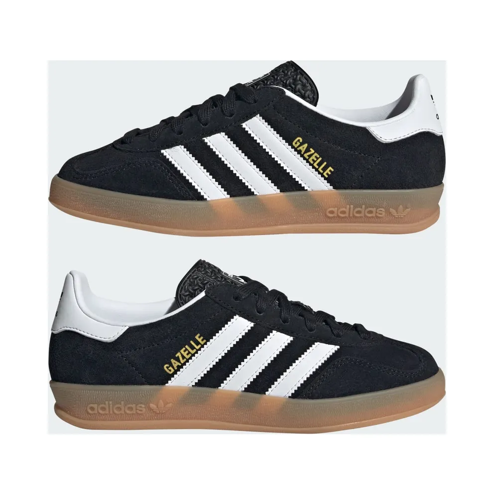 Adidas Gazelle Indoor Kids Core Black / Cloud White / Gum (JQ8701)