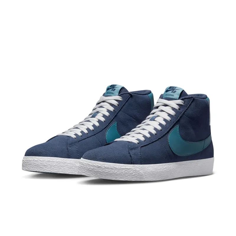 Nike SB Zoom Blazer Mid Midnight Navy Noise Aqua (FD0731-400)