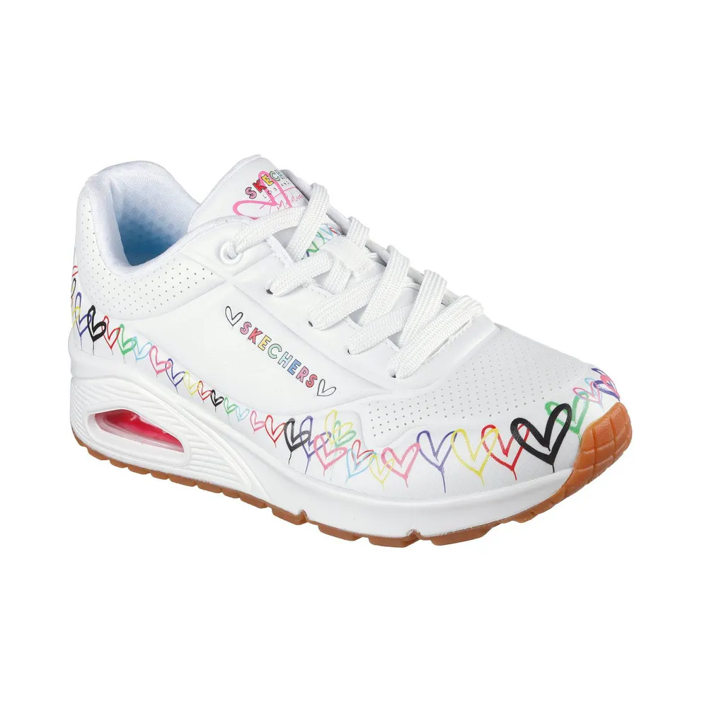 Skechers JGoldcrown: Uno – Love All Around – White / Multi – “White” (177917 WMLT)