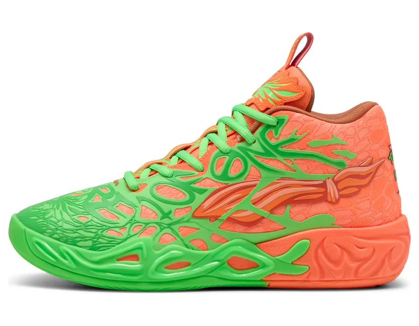 Puma HOOPS x TMNT MB.04 LM “Fluro Green Pes / Puma Green / Bright Aqua / Orange Glow” (311307_01)