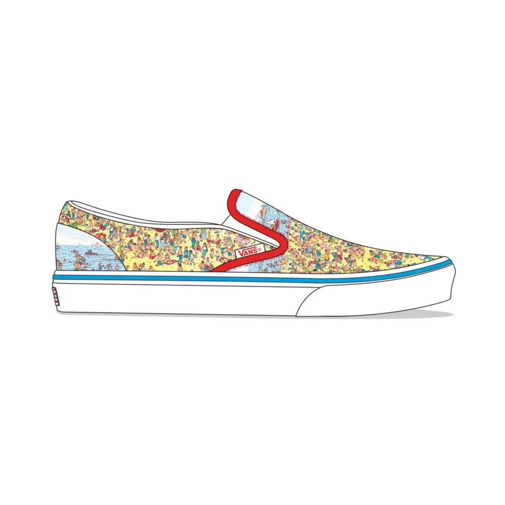 Vans Slip-On Wheres Waldo Beach Find Steve/Beach (VN0A33TB3WO)