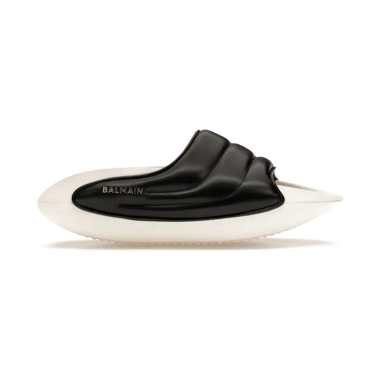 Balmain B-IT Mules Black White (AM1VL299LPQPEAB)