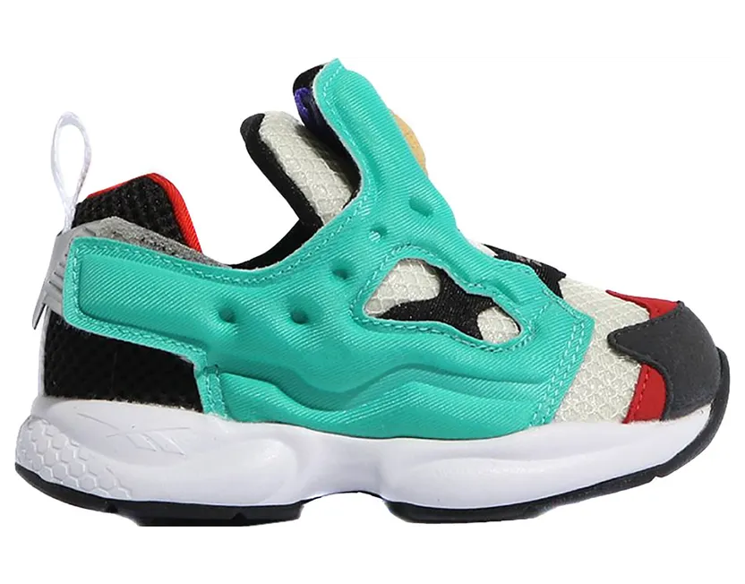 Reebok Versa Pump Fury Minions Vicious 6 (TD) Silver Metallic/Aqua Faze-Power Red (Other Brands Reebok)