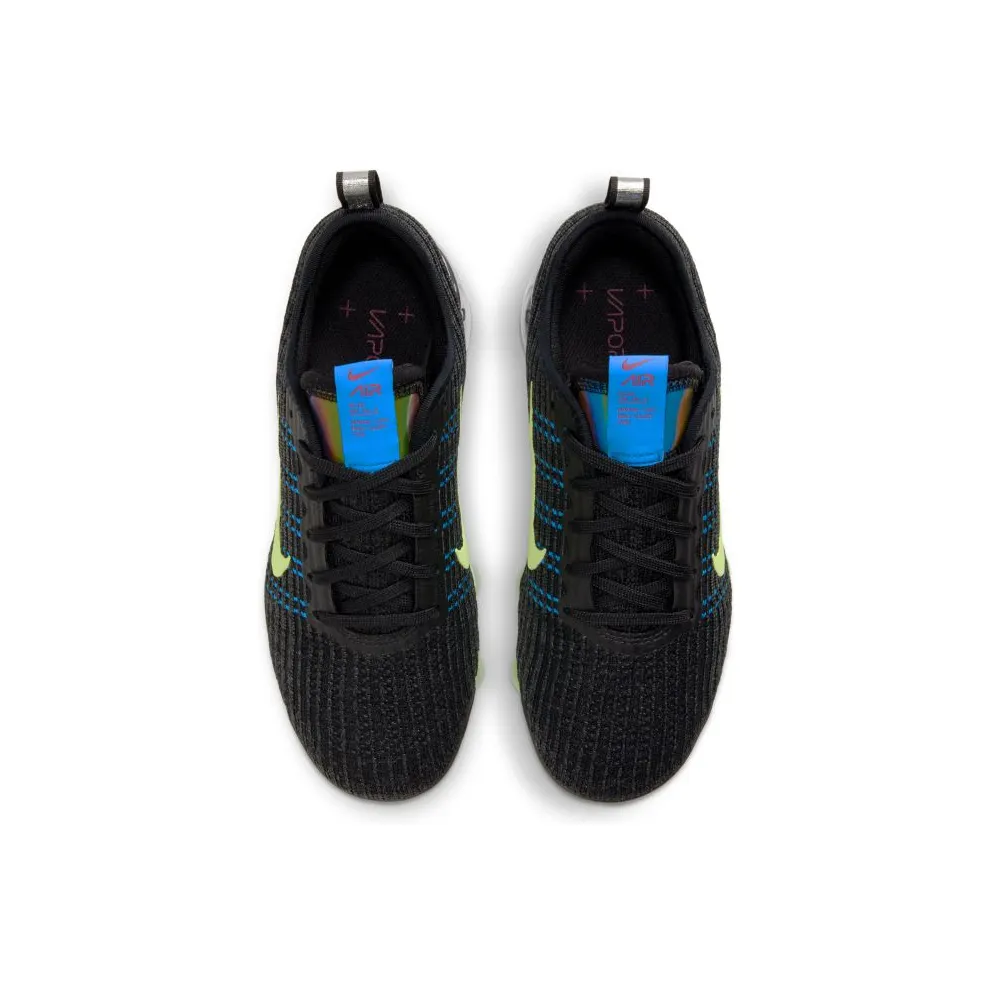 Nike Air VaporMax Flyknit 3 Black Blue Volt (GS) (DD9718-001)