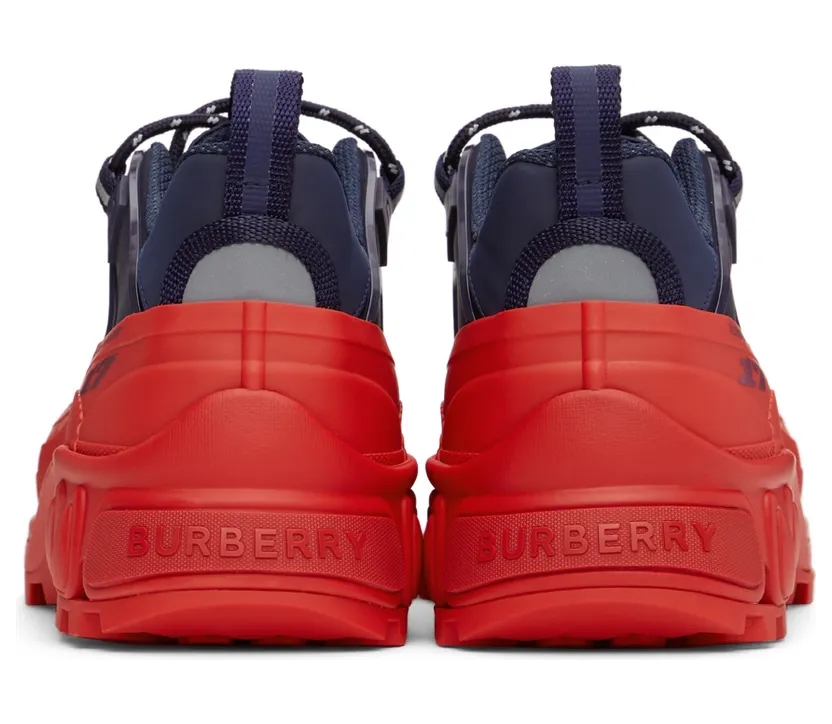Burberry Navy & Red Arthur Sneakers (8045537) (4)