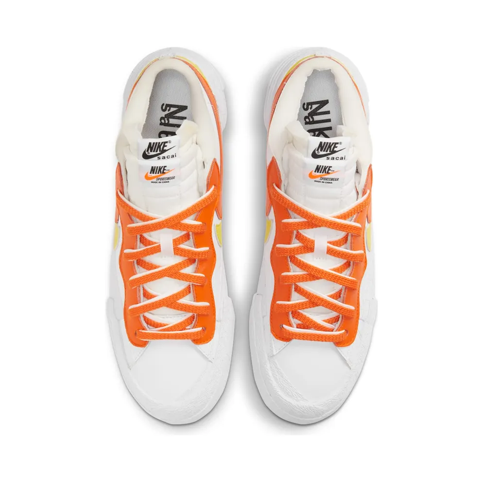 Nike x sacai Blazer Low Magma Orange (2021) – “White / Magma Orange / White” (DD1877-100)