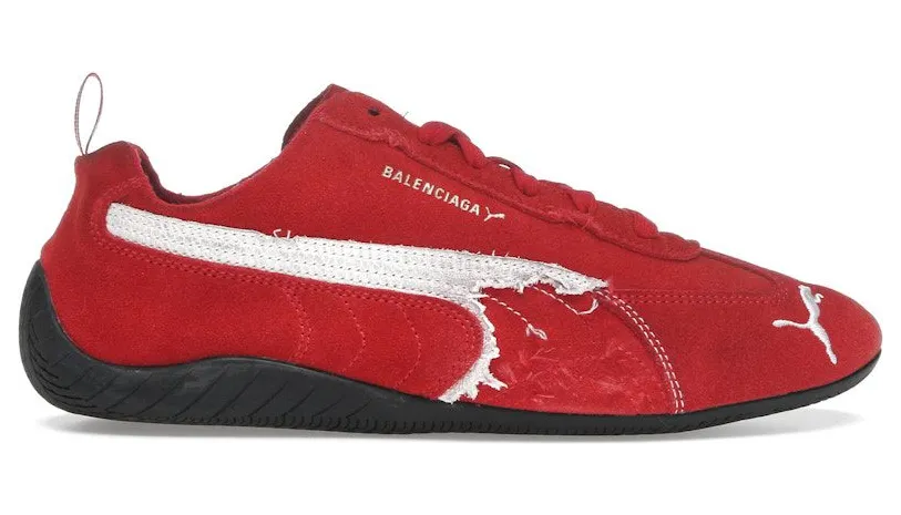Balenciaga x Puma Speedcat Suede Distressed Red White (847146 WSDSD 6910)