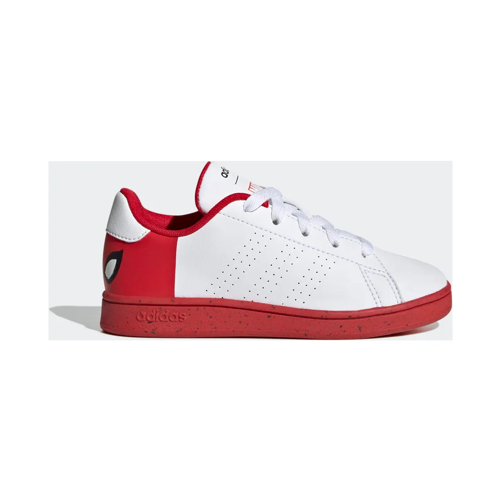 adidas x Marvel Advantage Spider-Man Lace Schuh Cloud White / Cloud White / Better Scarlet (HQ8838)