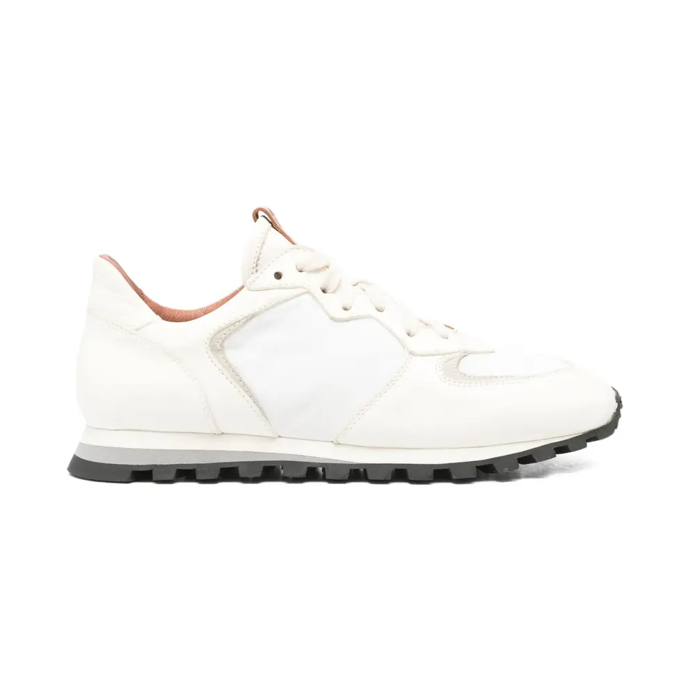 ELIA MAURIZI Claudia leren with vlakken – Beige