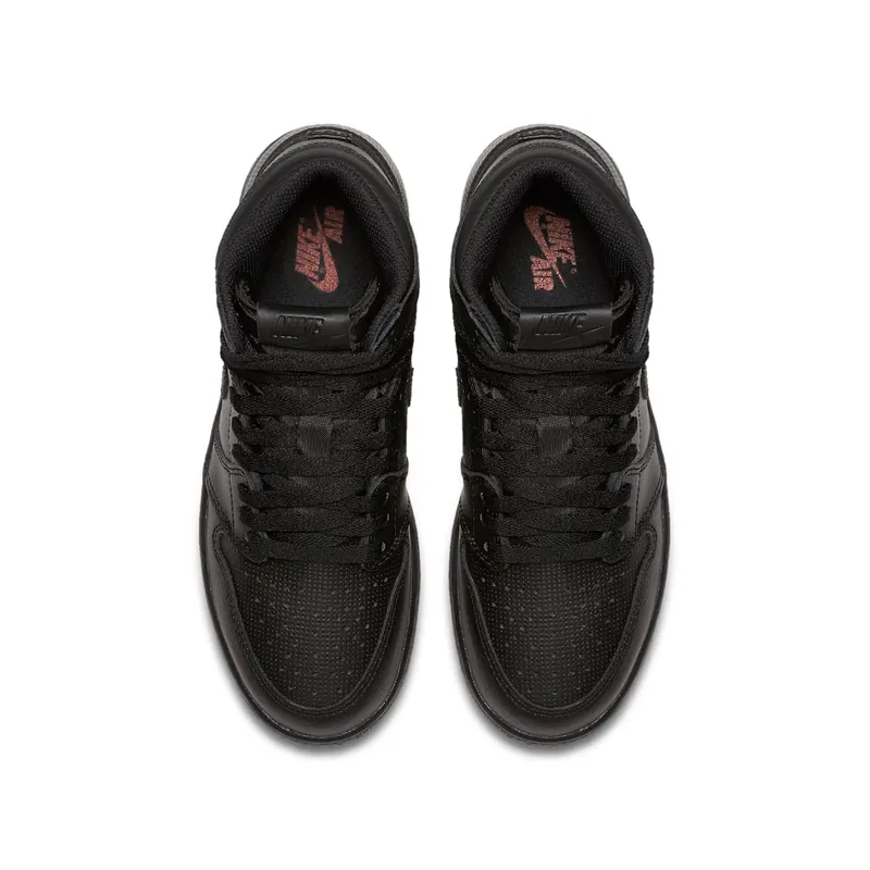 Jordan 1 Retro High Black Perforated (GS) Black/White-Black (575441-002)