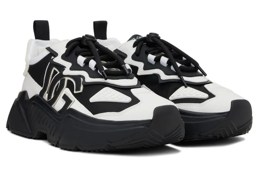 Dolce & Gabbana Black & White Daymaster Sneakers (CS1941 AQ356) (4)