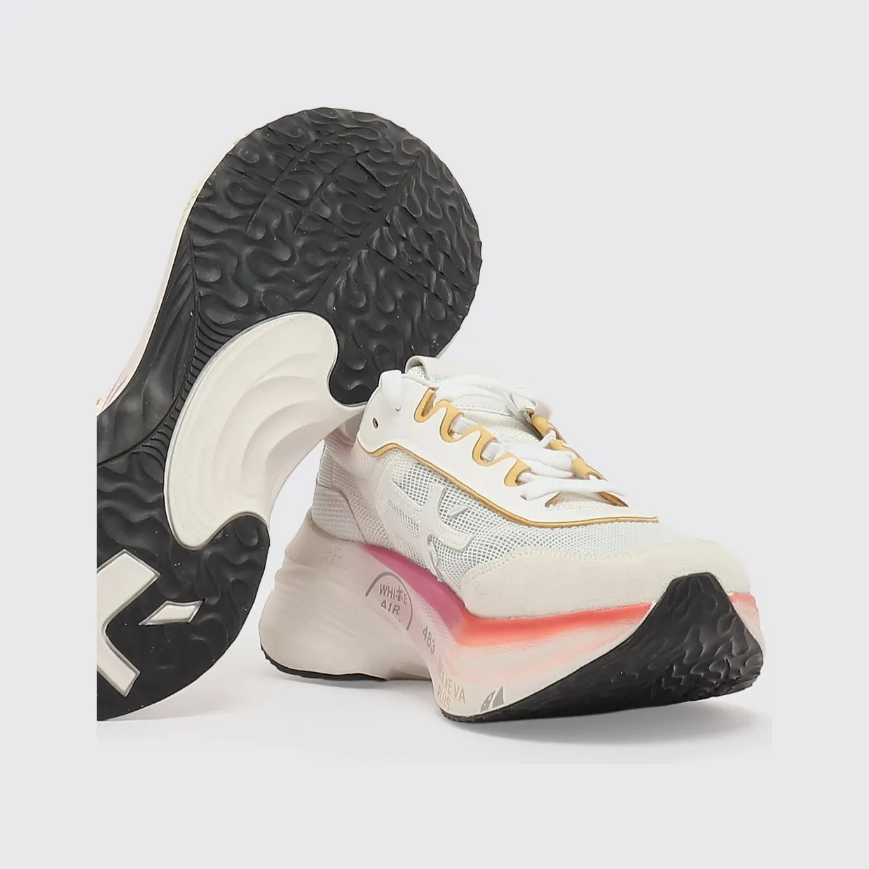 Premiata Hill Nylon and Suede Sneakers White (HILL8239) (3)