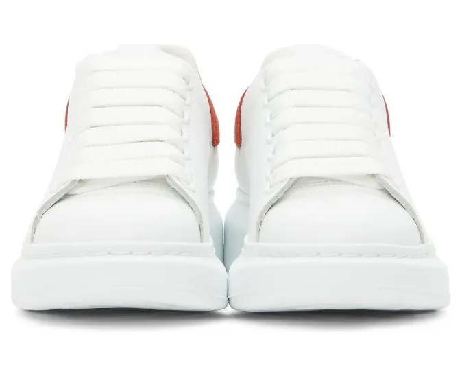 Alexander McQueen White & Red Snake Oversized Sneakers (650788 WHZ4K) (2)