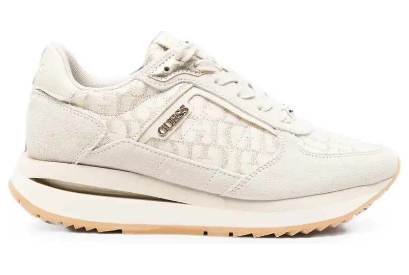 GUESS USA Sneakers met suède vlak en logoprint – Beige (FLTEG5LEA12)