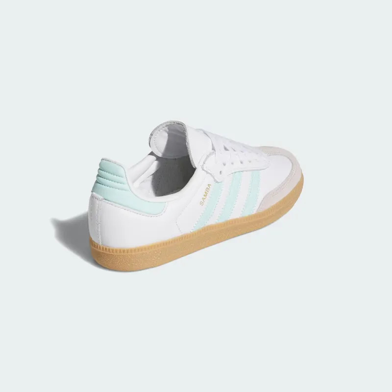 Adidas Samba OG GS “White Semi Flash Aqua” (JP5481)