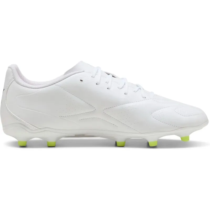 Puma King 20 Play FG/AG Fußballschuhe 01 – PUMA white/glowing red/yellow alert 41 für Herren, weiß, Größe 39 EU (108732)