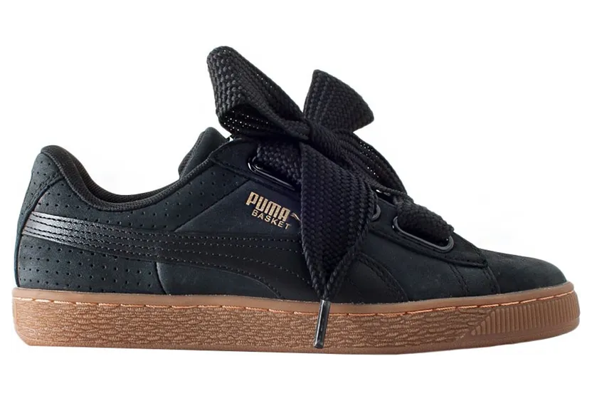 Puma Basket Heart Perf Black Gum (W)