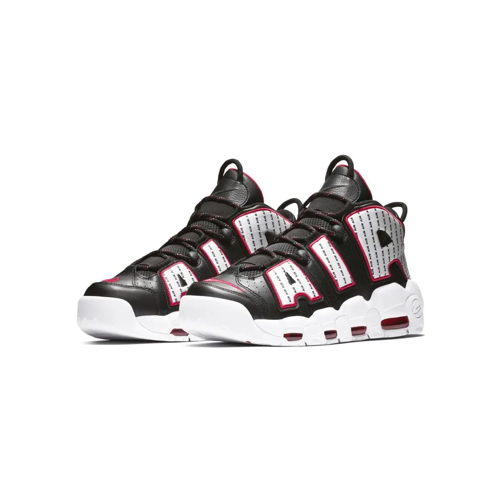 Nike Air More Uptempo Pinstripe Black/White-University Red (AV7947-001)