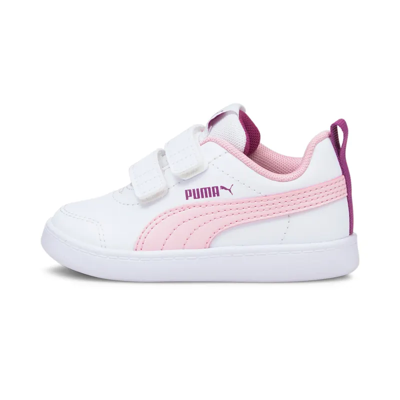 PUMA Courtflex V2 Babies’ White/Pink Lady (371544-15)