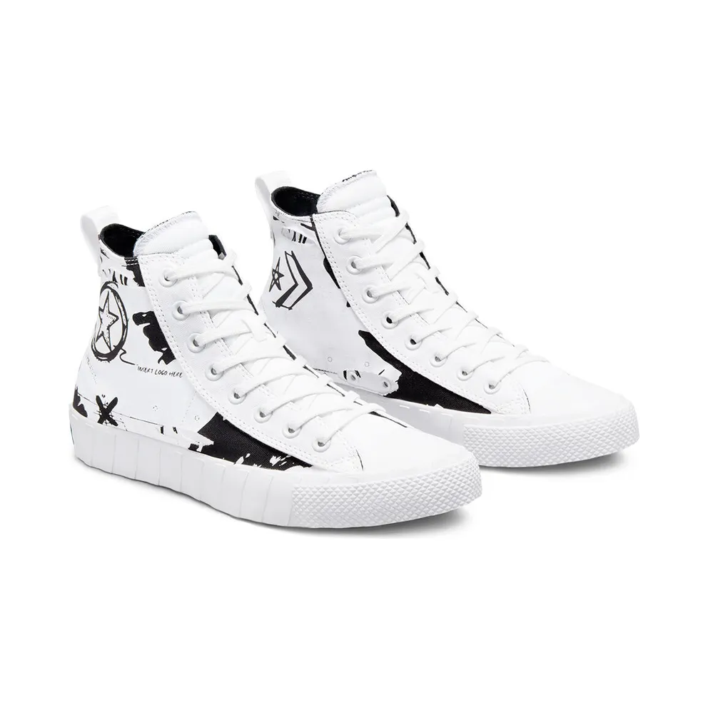 Converse Script Print UNT1TL3D High Top White/white/black (171231C)