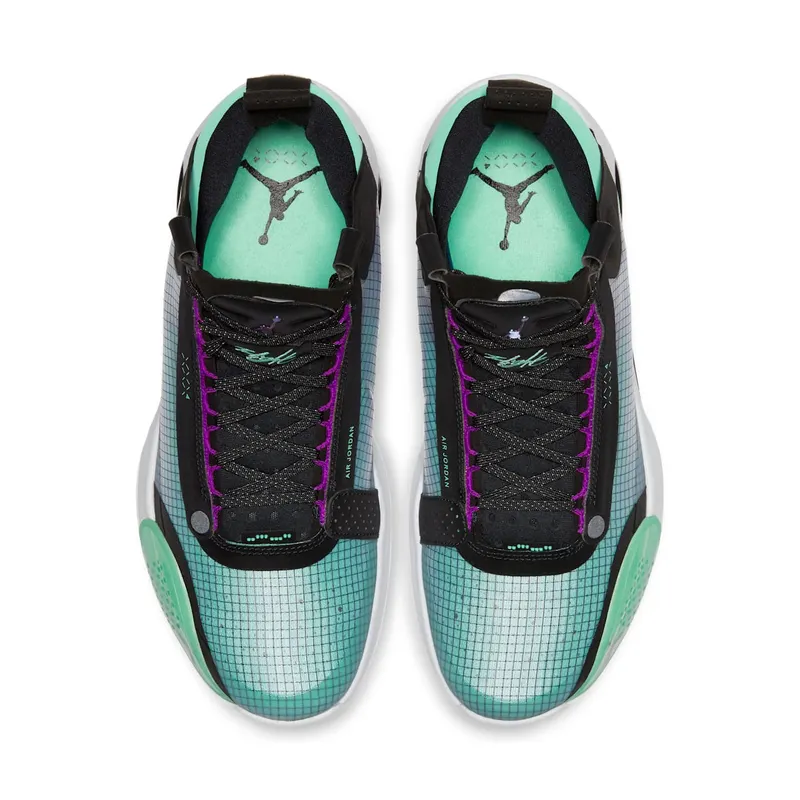 Jordan XXXIV Blue Void Blue Void/Green Glow-Black-Metallic Silver (AR3240-400)