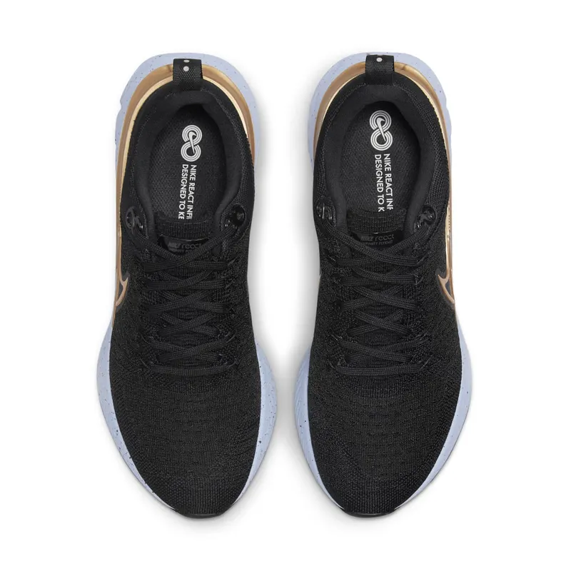 Nike React Infinity Run Flyknit 2 Black Metallic Gold (CT2423-009)