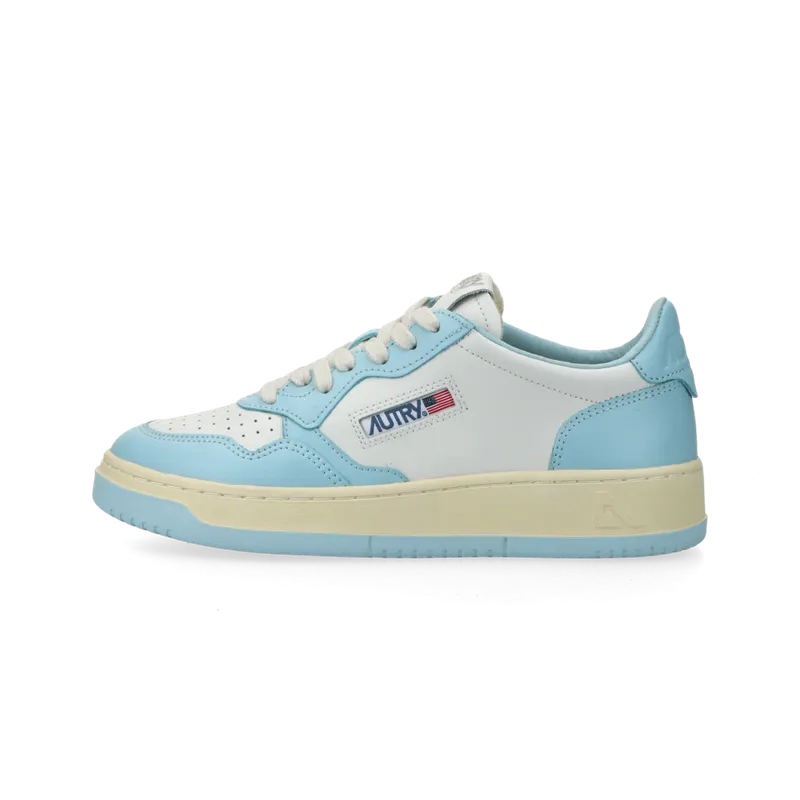 Autry Medalist Low W (leat / leat white / st blue) – AULWWB40