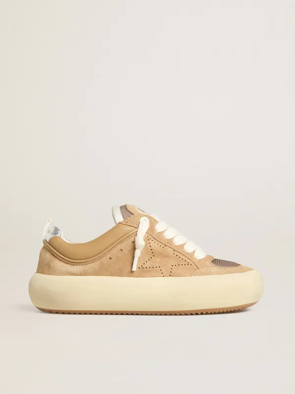 Golden Goose Space-Star Cube In Tobacco Suede With Perforated Star (GWF00807.F007092.15331)