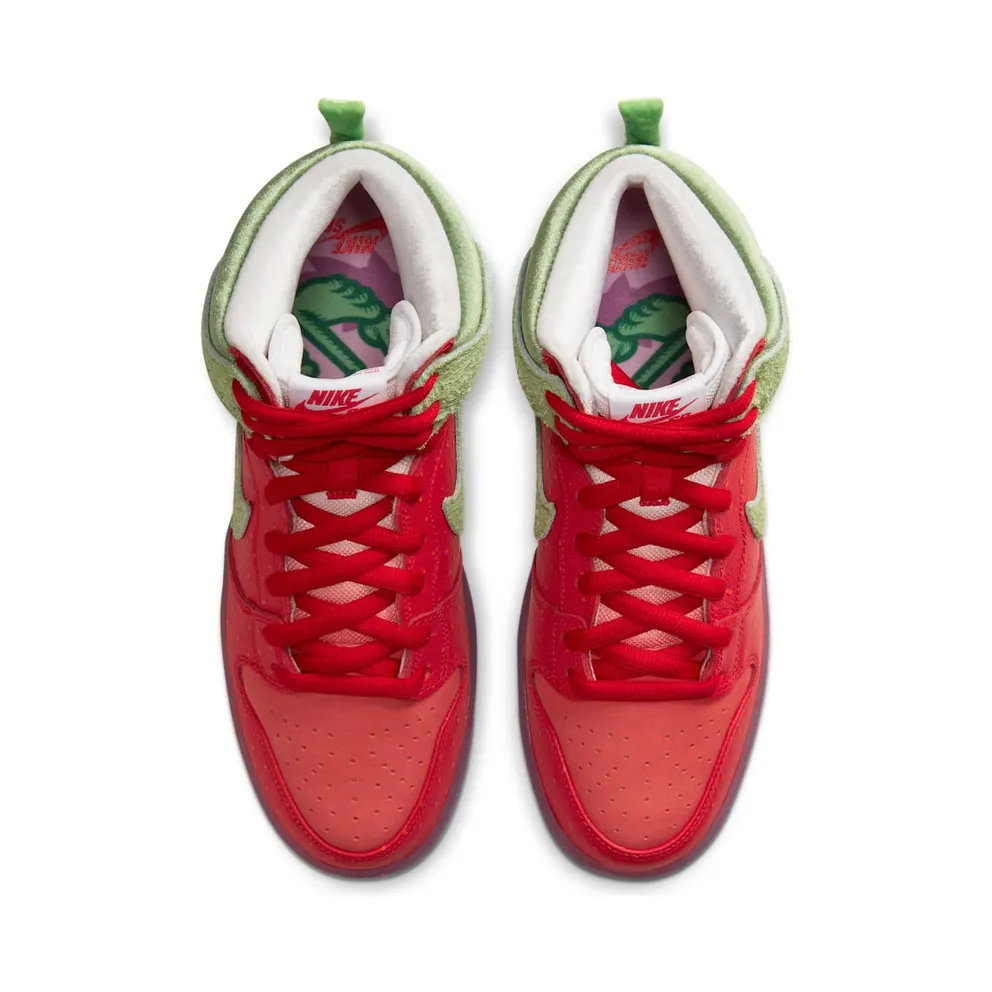 Nike SB Dunk High Strawberry Cough University Red/Spinach Green-Magic Ember (CW7093-600)