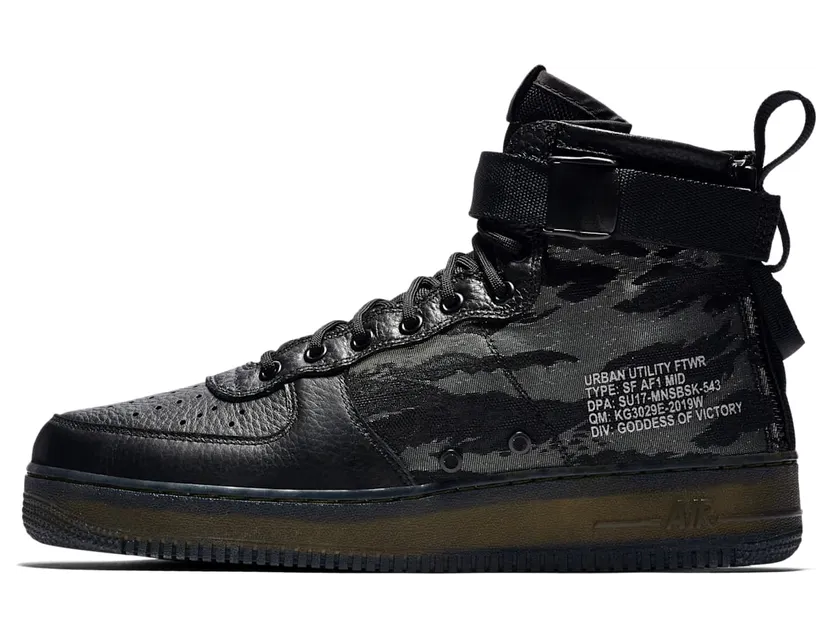 Nike SF Air Force 1 Mid Black Cargo Khaki