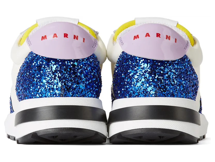 Marni Kids White Glittered Sneakers (67880) (2)
