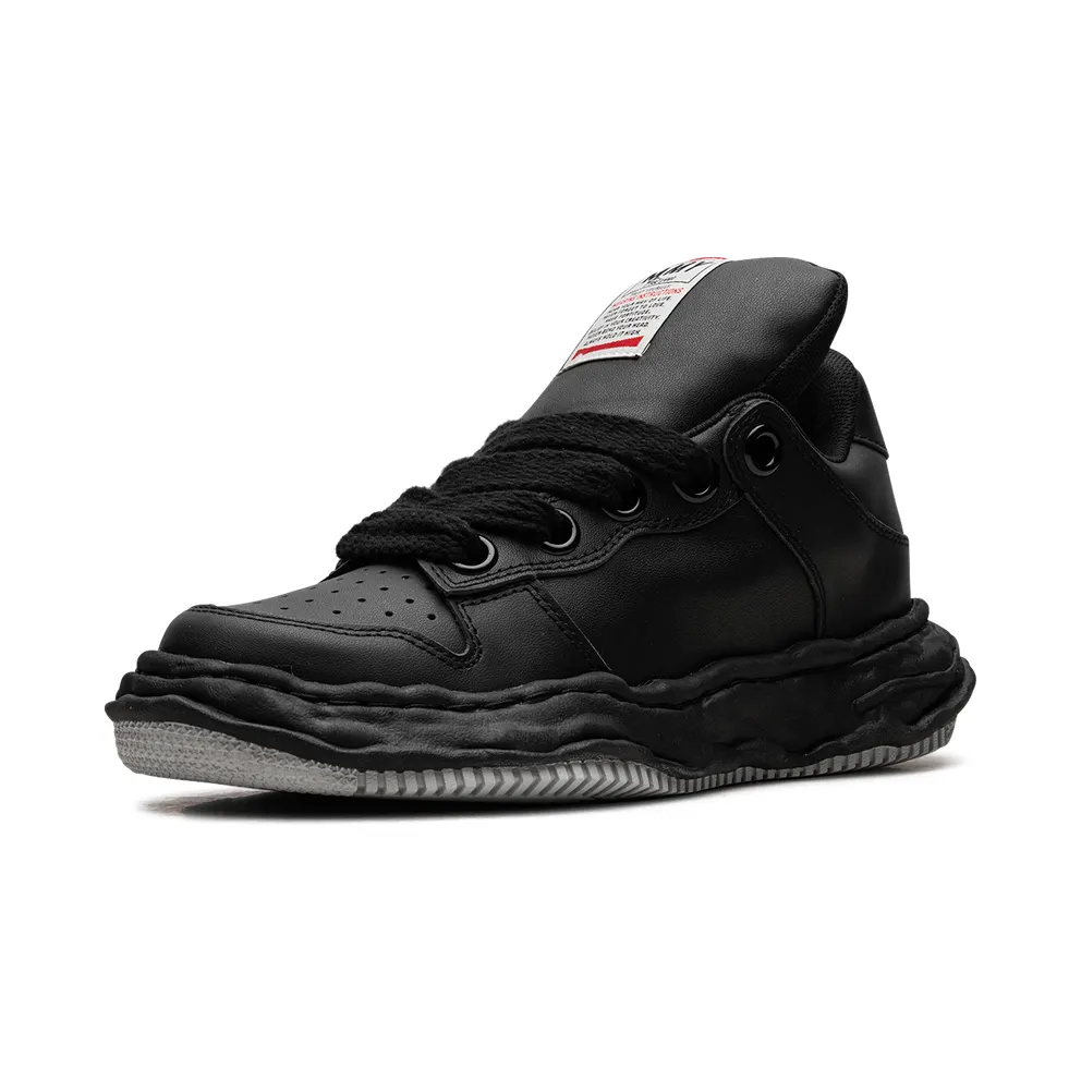 Maison Mihara Yasuhiro Wayne Low Leather Puffer “BLACK WHITE” (A12FW718-BLK)