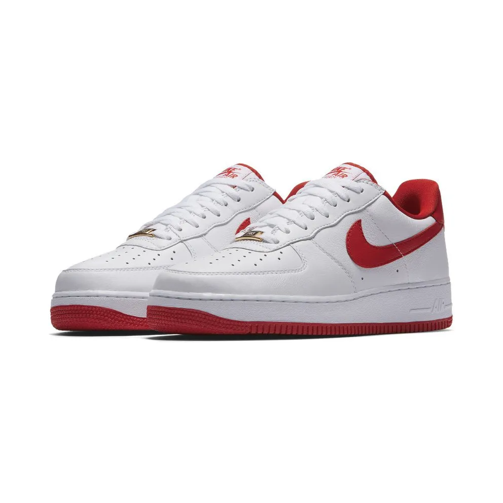 Nike Air Force 1 Low Think 16 (Fo Fi Fo) White/University Red-Metallic Gold-White (AQ5107-100)