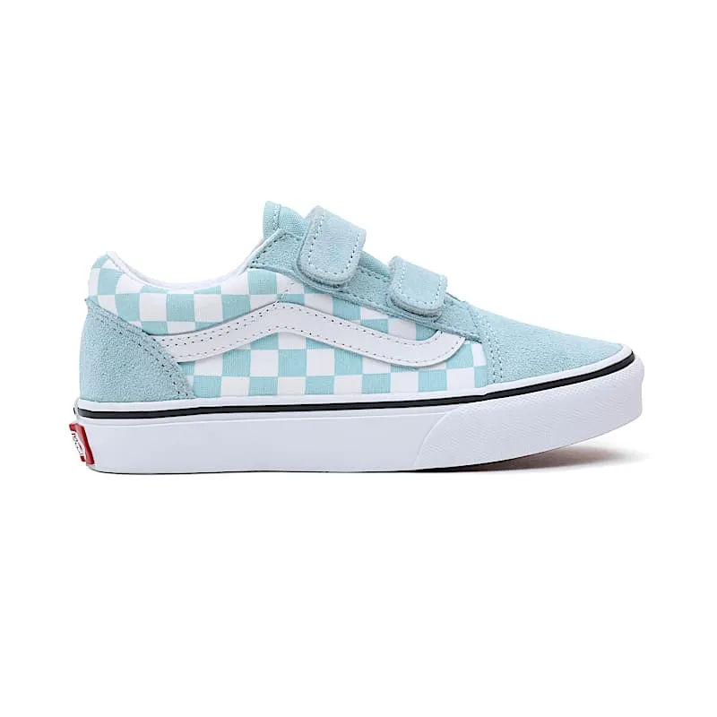 Vans Old Skool V Color Theory GS “Checkerboard Canal Blue” (VN0A38HDH7O)