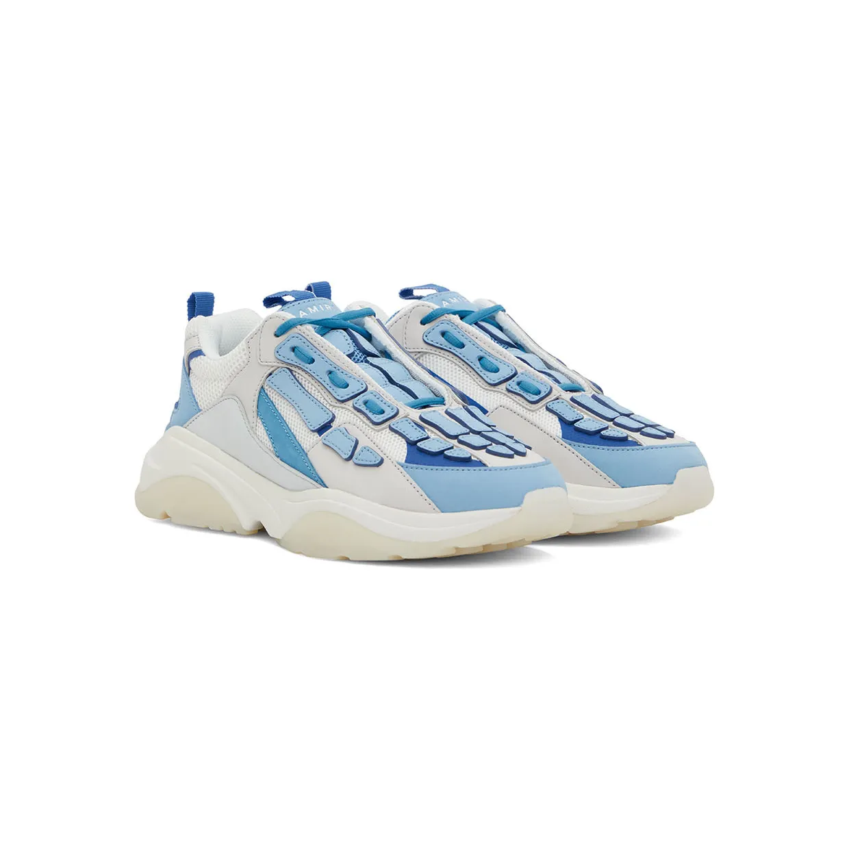 AMIRI White & Blue Bone Runner Low-Top Sneakers (PF22MFS001-878) (4)