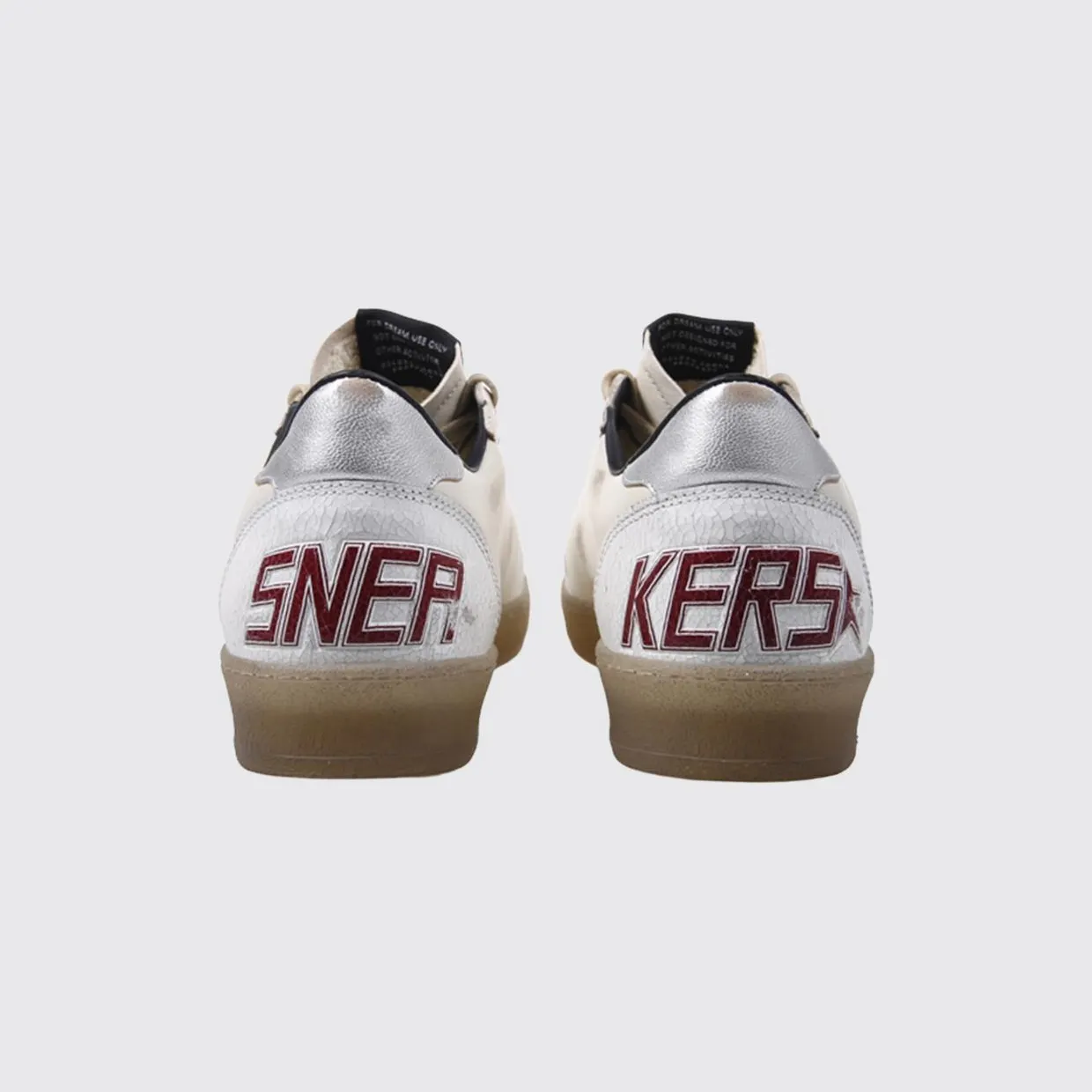 Golden goose Ball Star Low-Top Nappa and Crackle Leather Sneakers with Distressed Effect White (GMF00117F00874215987) (2)
