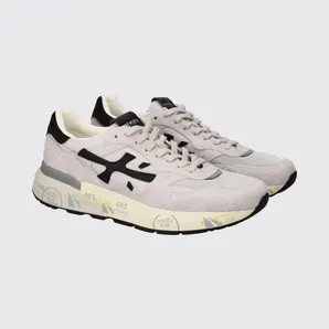 Premiata Mick Used Suede and Mesh Sneakers White (MICK018236)
