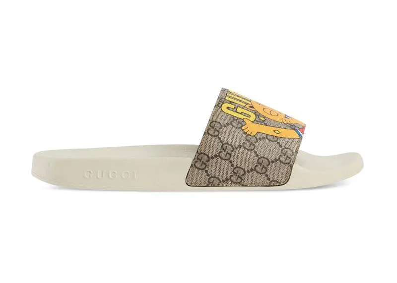 Gucci x Pablo Delcielo Cat GG Supreme Slide Beige (699302 U1G00 8462)